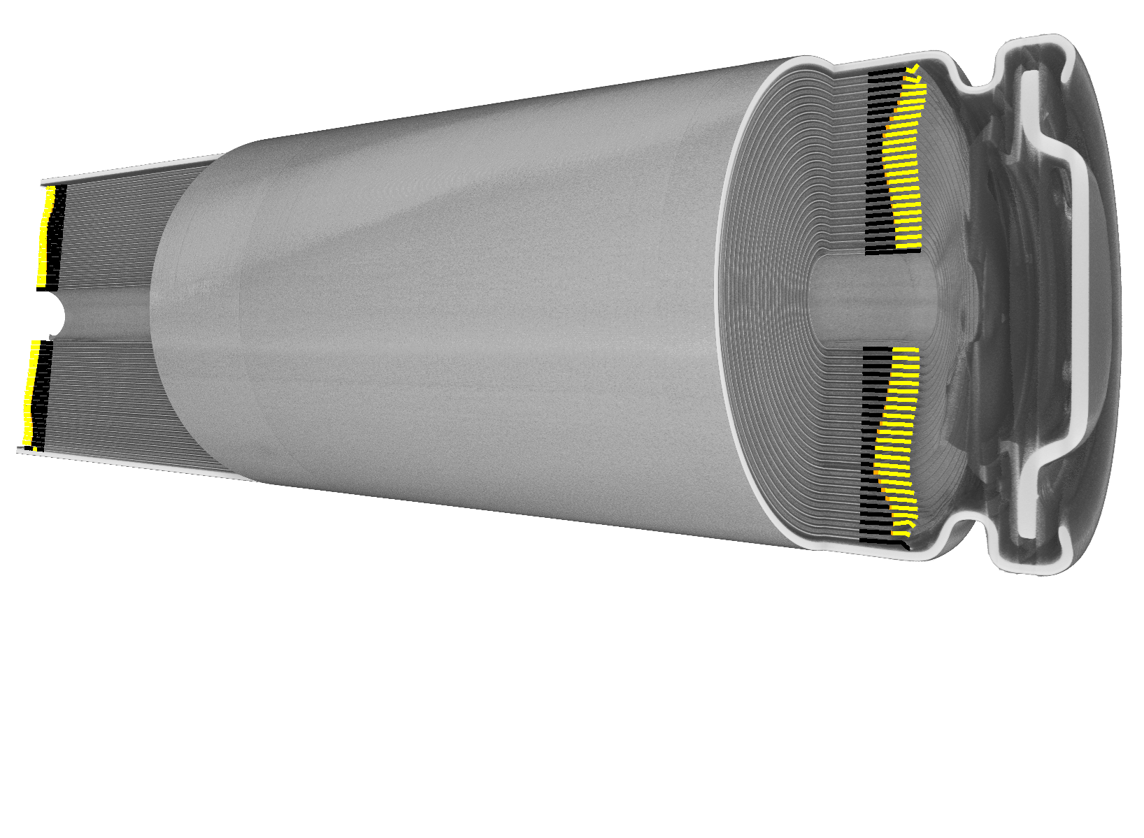 Anode Overhang Analysis in Cylindrical Cells Using Tescan Micro-CT